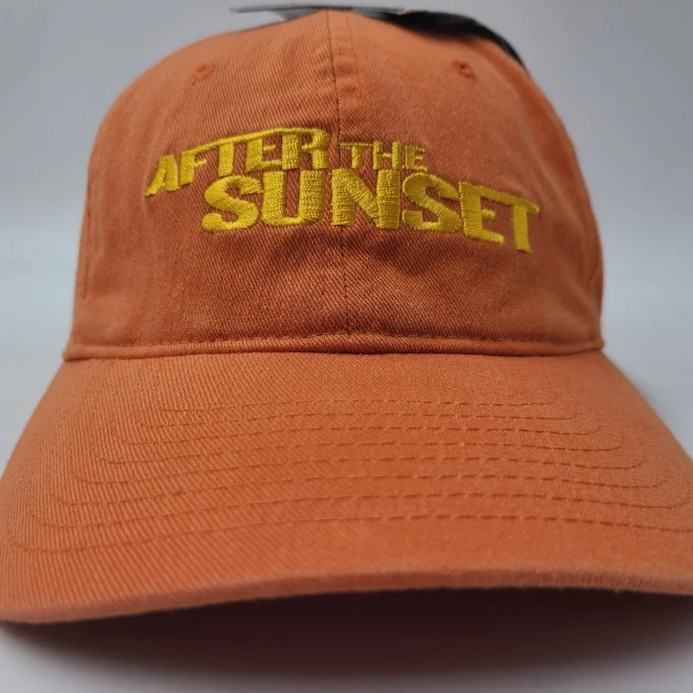Vintage‎ After The Sunset Movie Promo Hat Flex Fitted 2004 Action Comedy Orange
